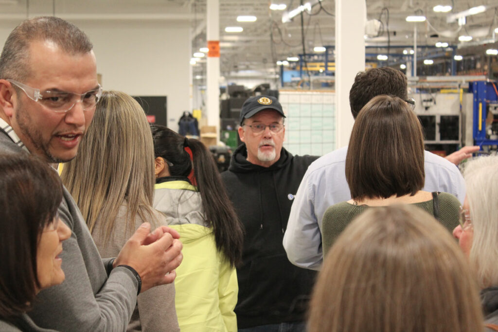 Chris Lynch, Operations Manager, gives a tour of Wire Belt’s new manufacturing facility.